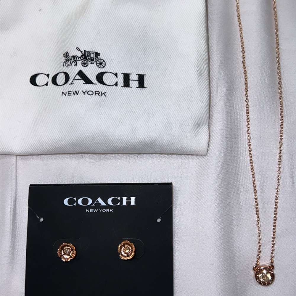 Coach Signature Stone Tea Rose 3-piece Jewelry Set